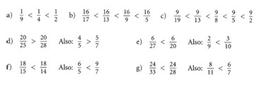 5. und 6. Klasse Brüche mit gleichem Zähler mit Lösungen 4