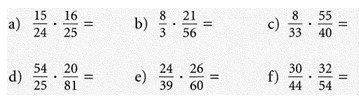 5. und 6. Klasse Multiplikation Bruch mal Bruch mit Lösungen 16