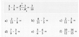 5. und 6. Klasse Multiplikation Bruch mal Bruch mit Lösungen 9