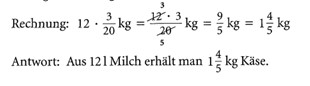 5. und 6. Klasse Multiplikation Bruch mal natürliche Zahl mit Lösungen 10
